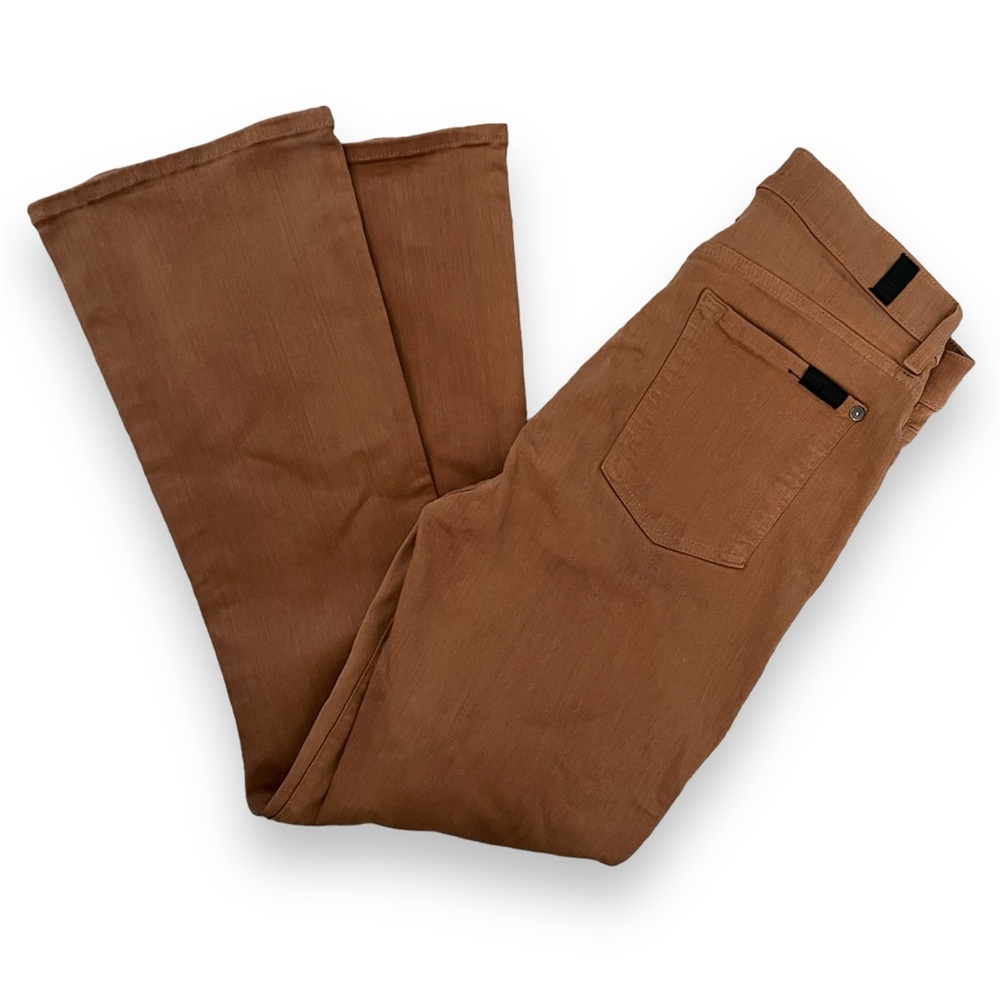 7 For All Mankind High-Rise Jeans in Brown